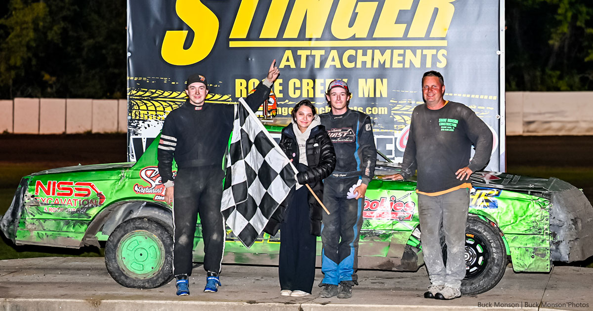 Joshua Monson won the USRA Hobby Stock main event.